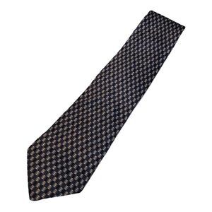 Lamberti Blue Geometric Print Silk Tie
